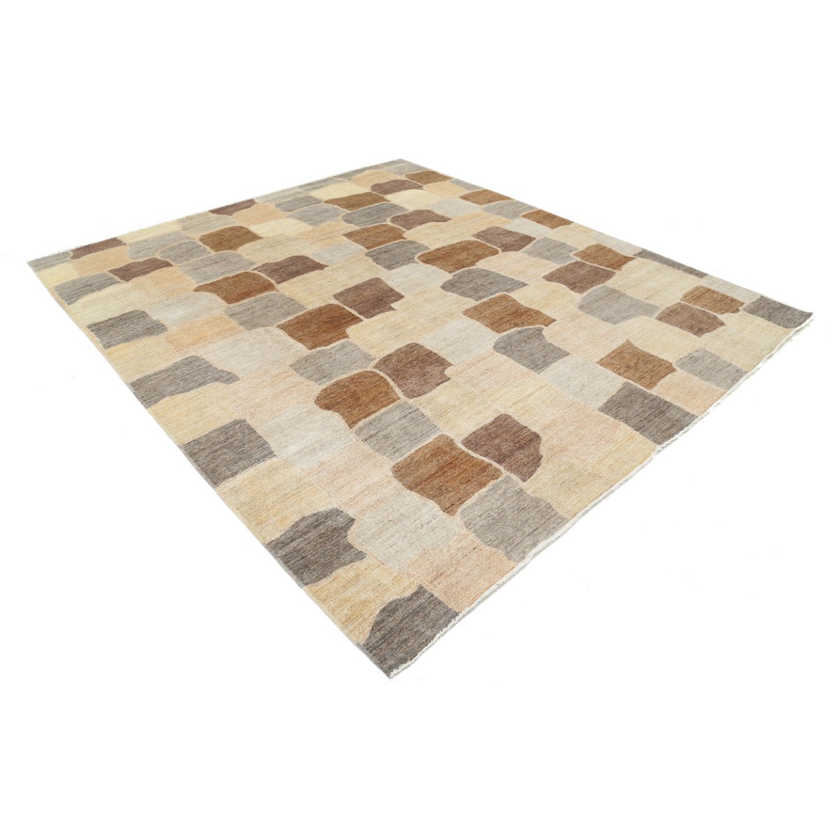 Modcar 8x10 Handmade Double Knotted Washable Wool Rug - Colorful