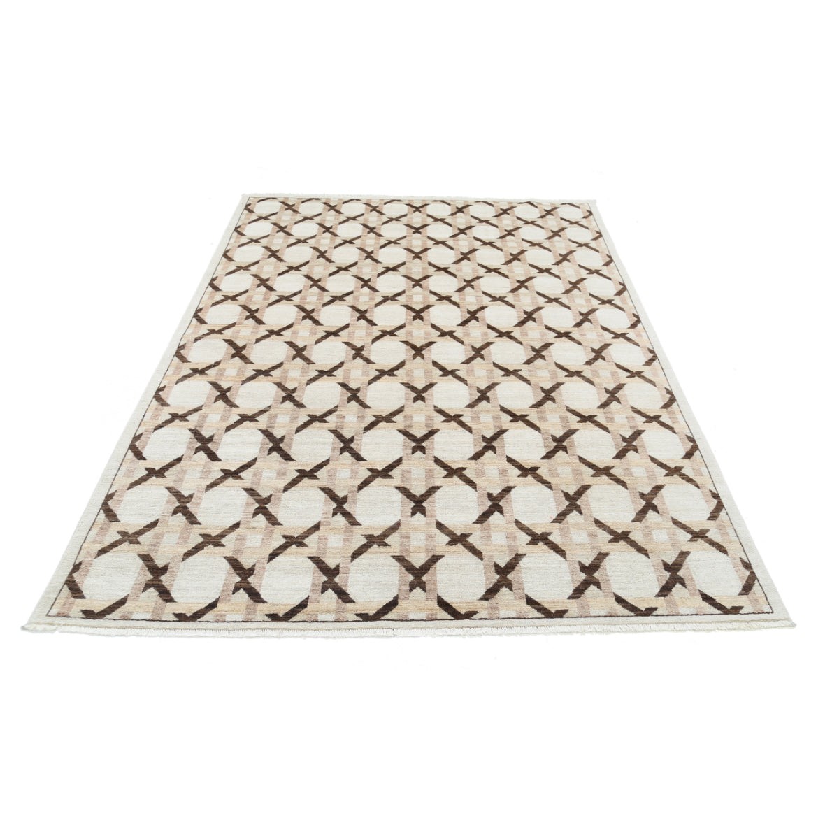 Modcar 6x8 Handmade Double Knotted Washable Wool Rug - Colorful