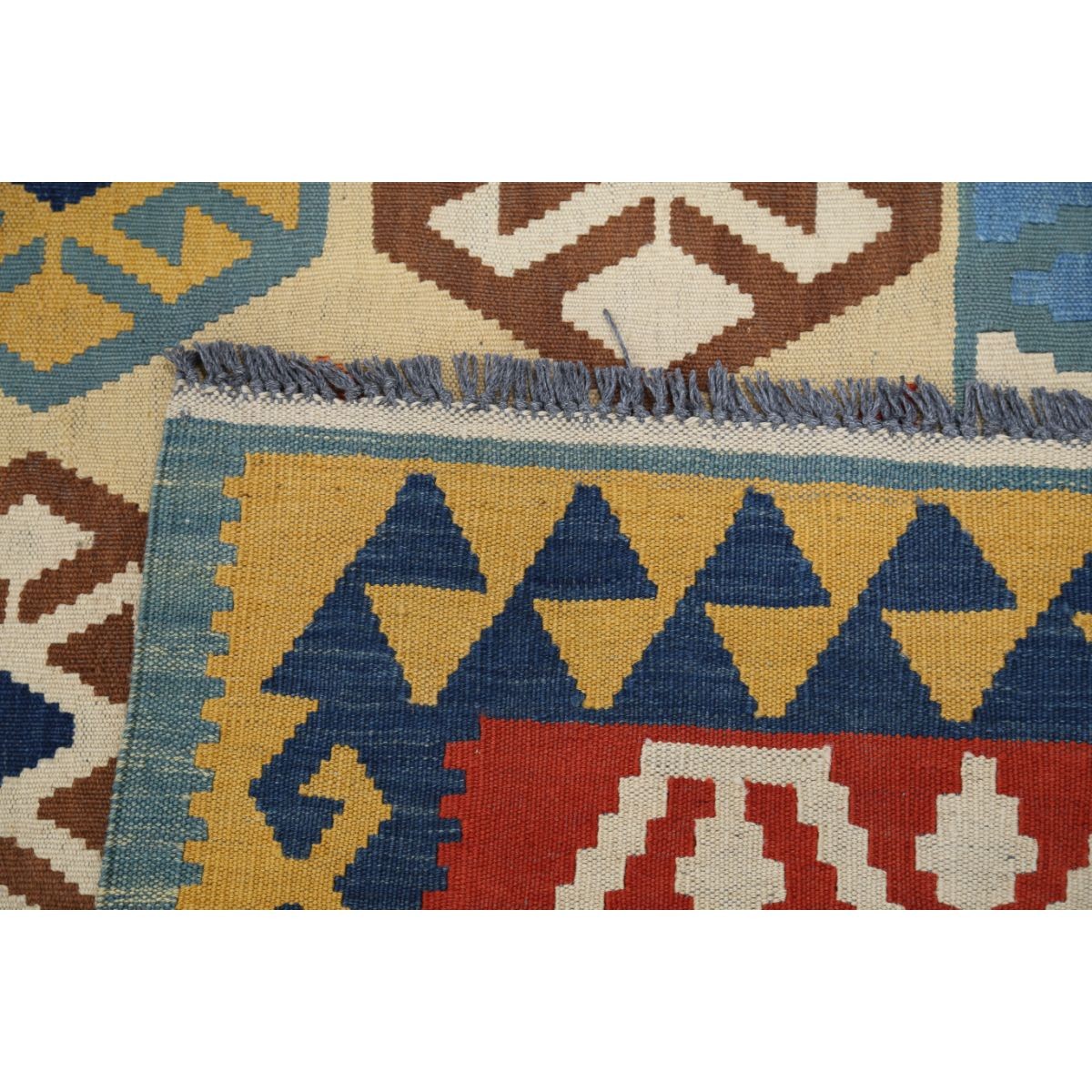 Kafkaas 7x10 Hand Woven Washable Wool Rug - Colorful
