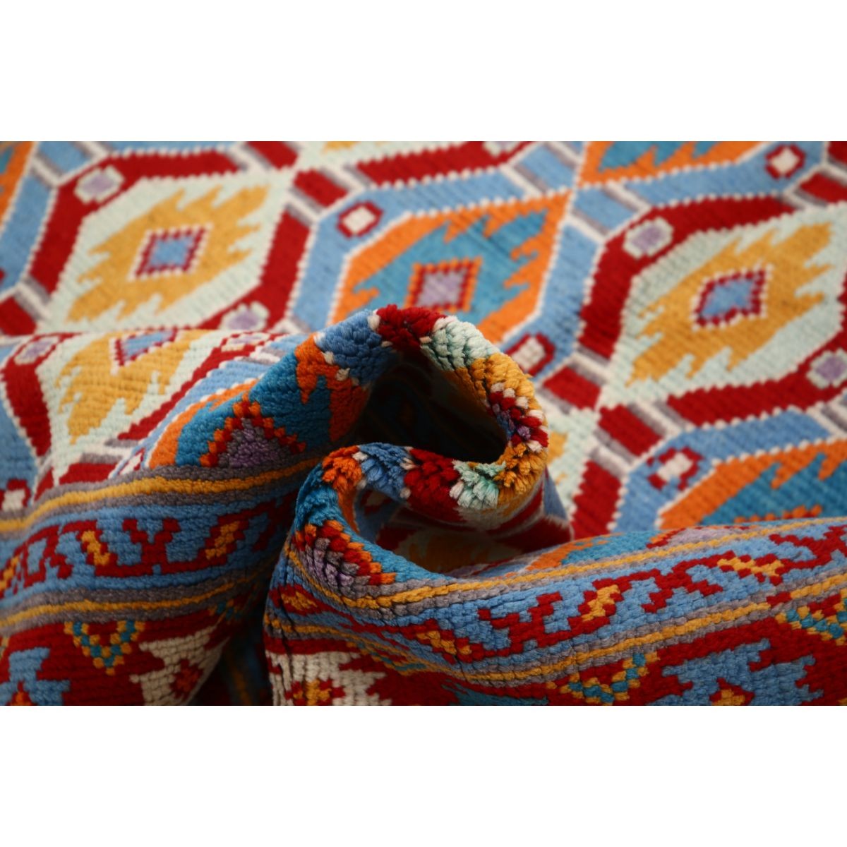 Revival 5x7 Handmade Double Knotted Washable Wool Rug - Colorful