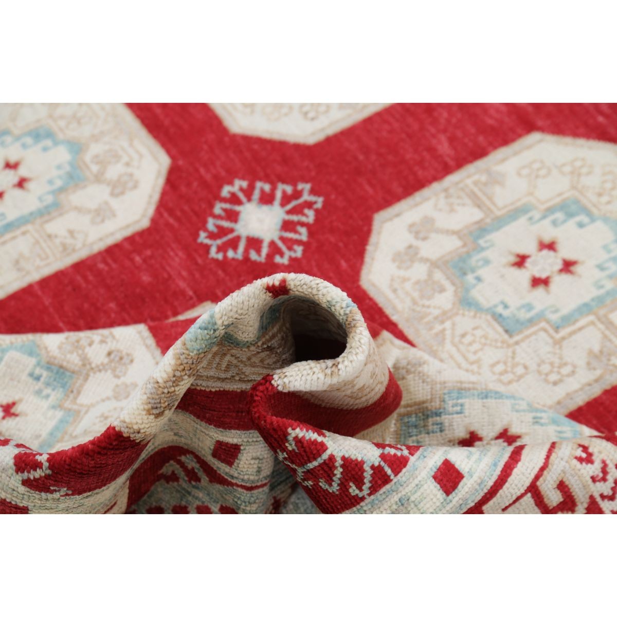 Revival 7x11 Handmade Double Knotted Washable Wool Rug - Colorful