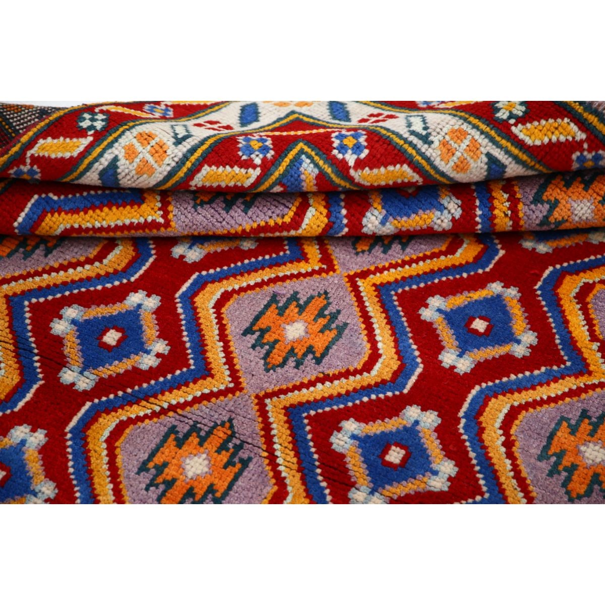 Revival 5x7 Handmade Double Knotted Washable Wool Rug - Colorful