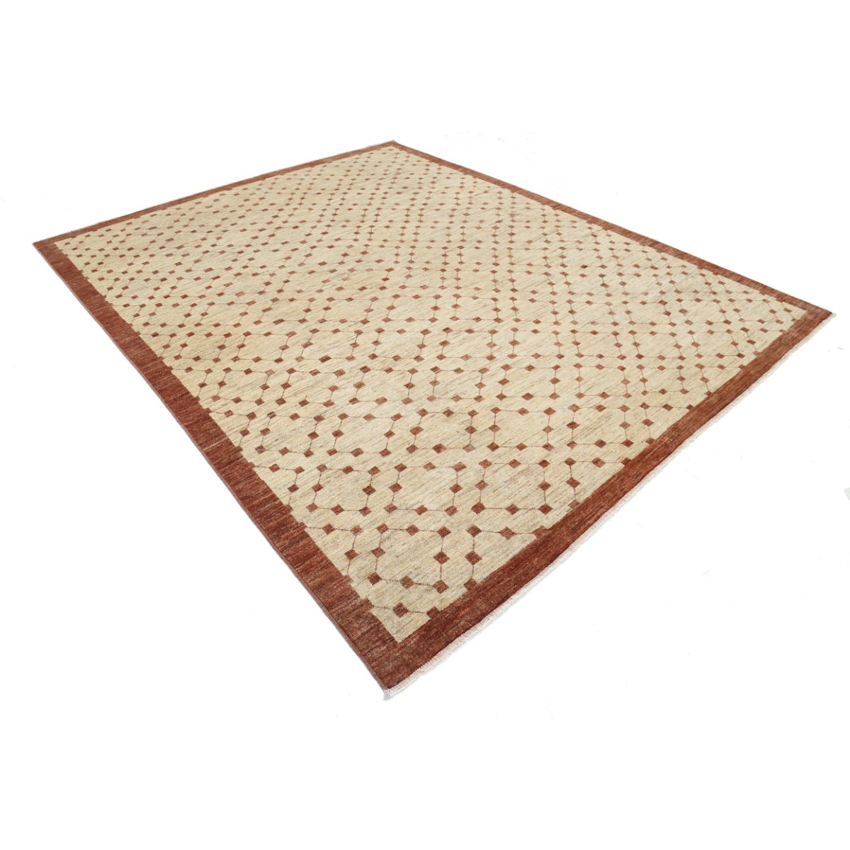 Modcar 8x10 Handmade Double Knotted Washable Wool Rug - Colorful