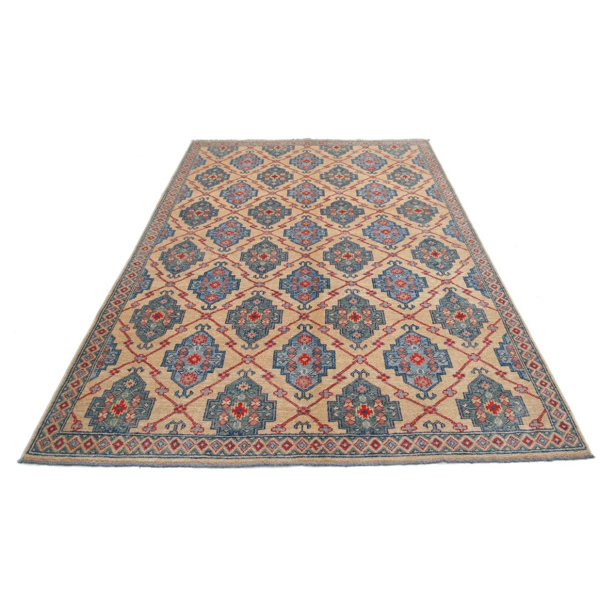 Revival 6x9 Handmade Double Knotted Washable Wool Rug - Colorful