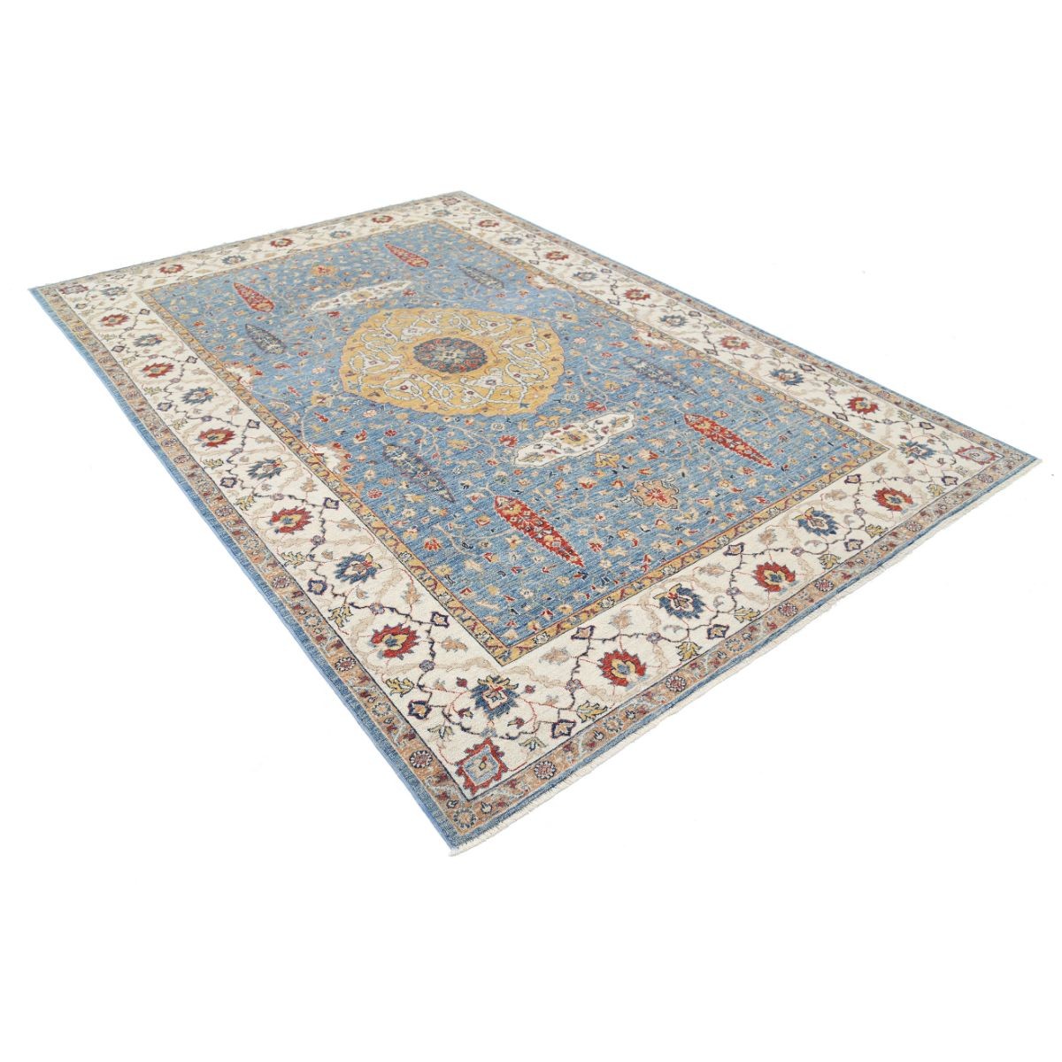 Ziegler 7x9 Handmade Double Knotted Washable Wool Rug - Colorful