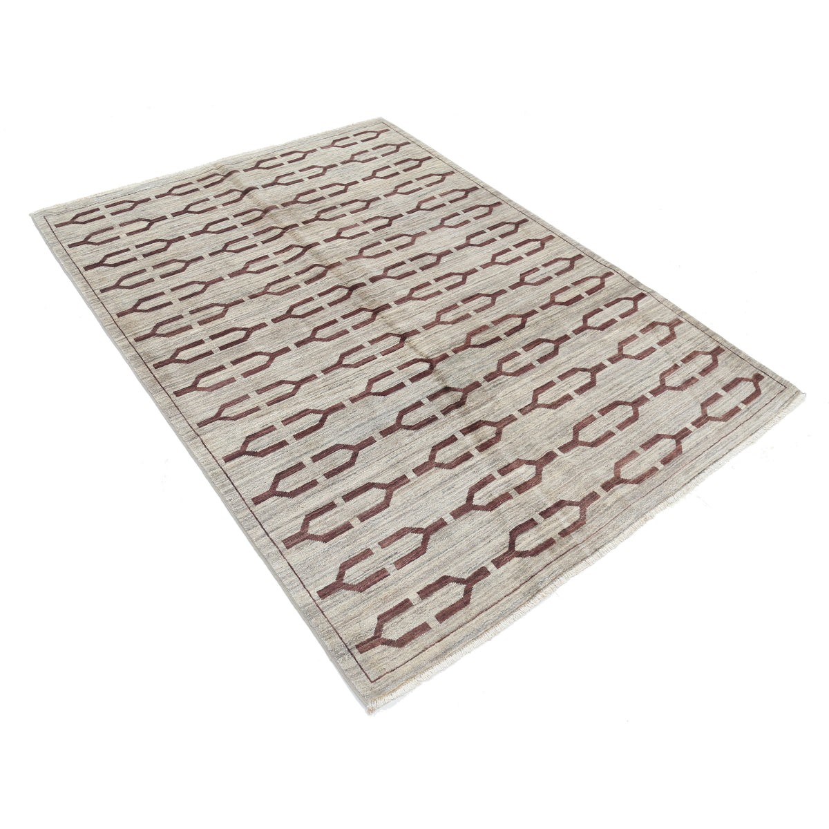 Modcar 5x7 Handmade Double Knotted Washable Wool Rug - Colorful