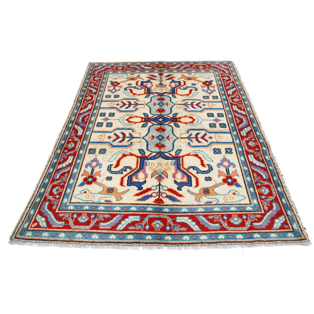 Revival 5x7 Handmade Double Knotted Washable Wool Rug - Colorful