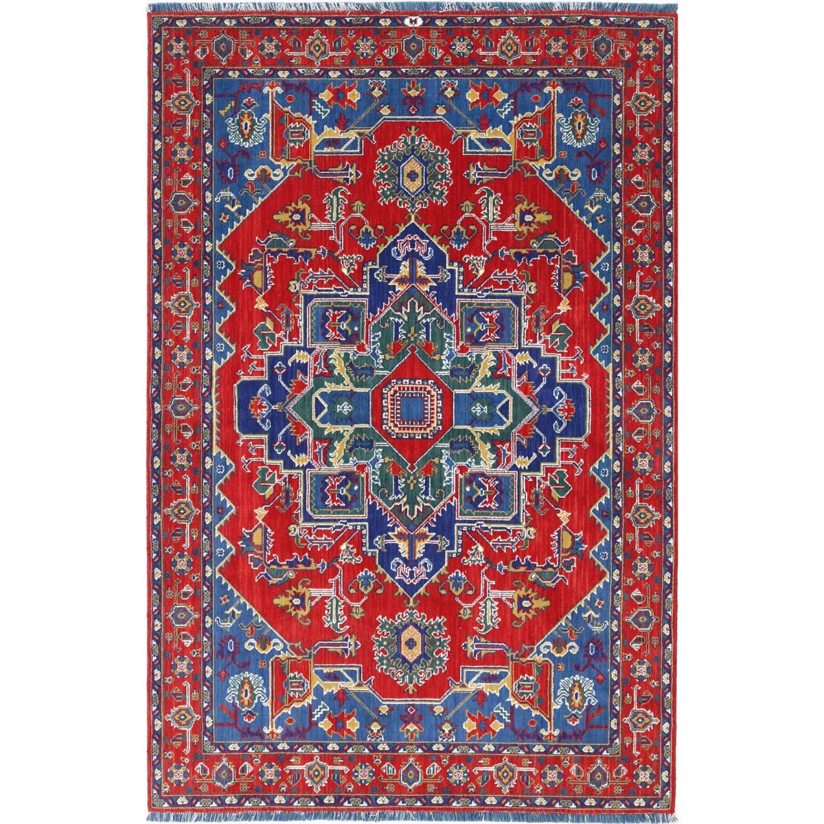 Gulshan 4x6 Machine-Made Washable Wool Rug - Colorful