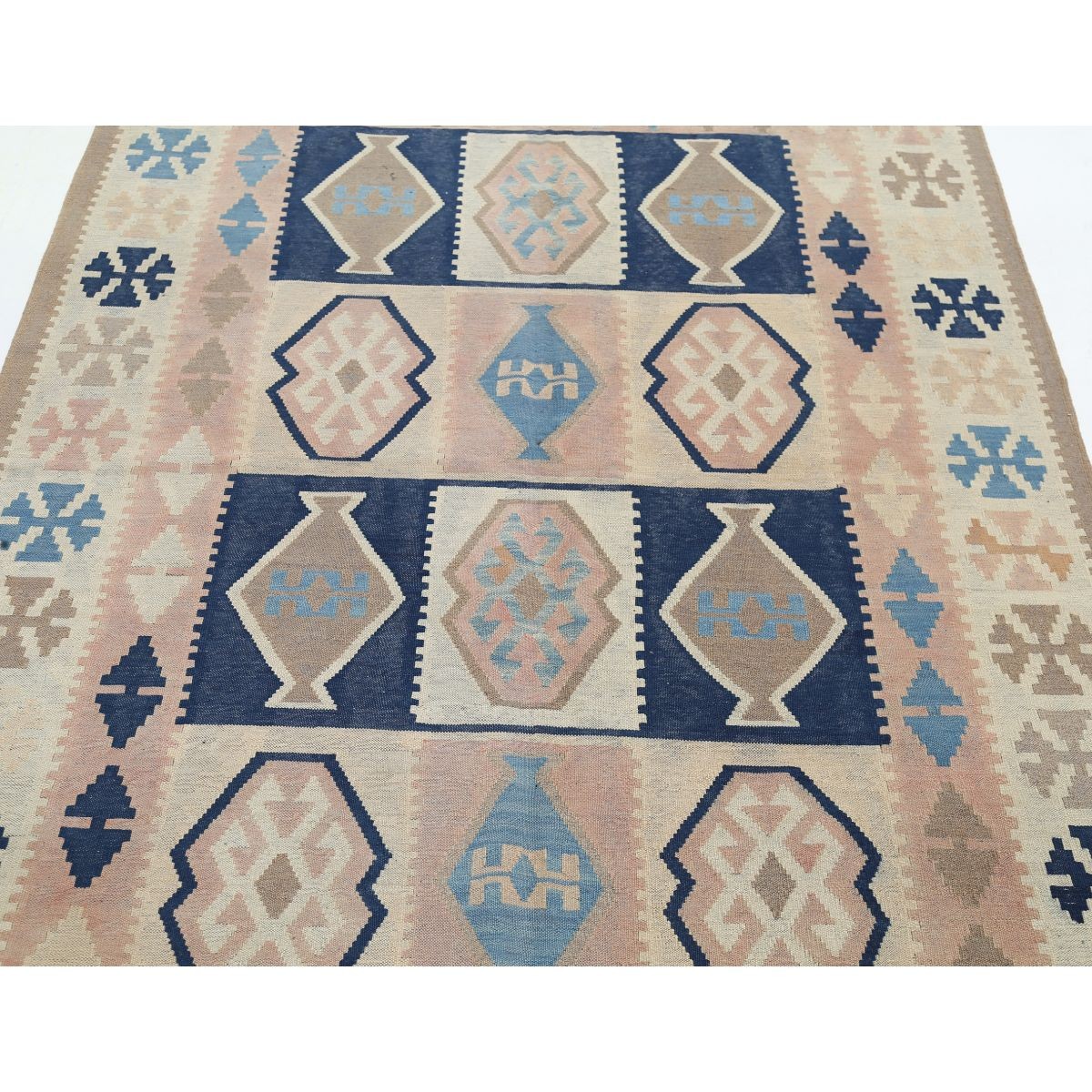 Kafkaas 5x7 Hand Woven Washable Wool Rug - Colorful
