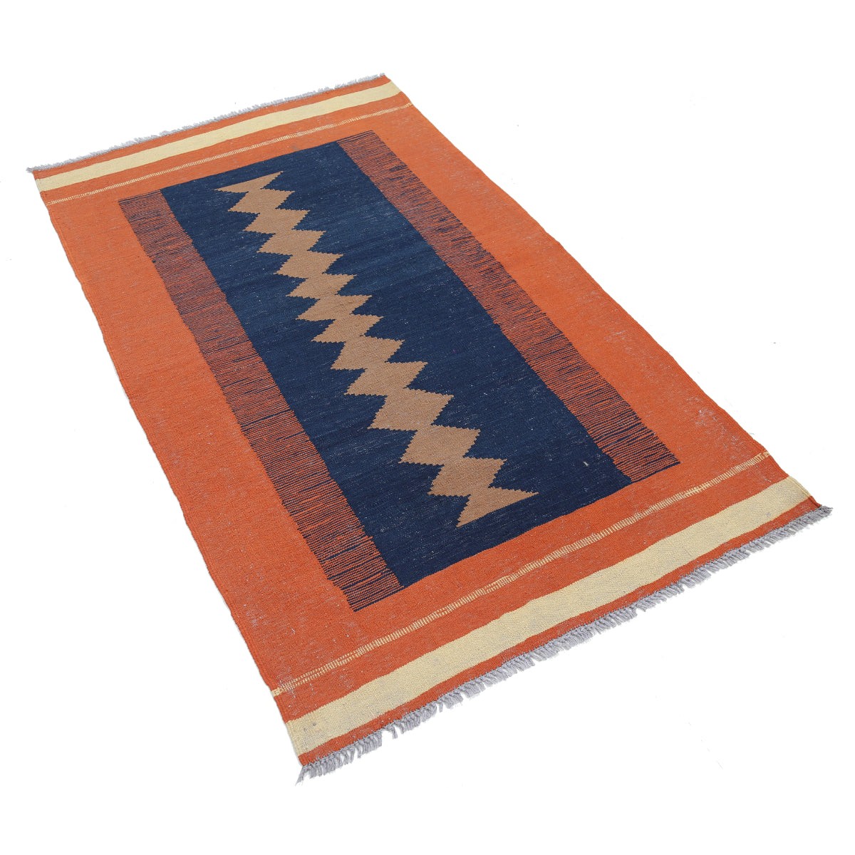 Kafkaas 3x5 Hand Woven Washable Wool Rug - Colorful
