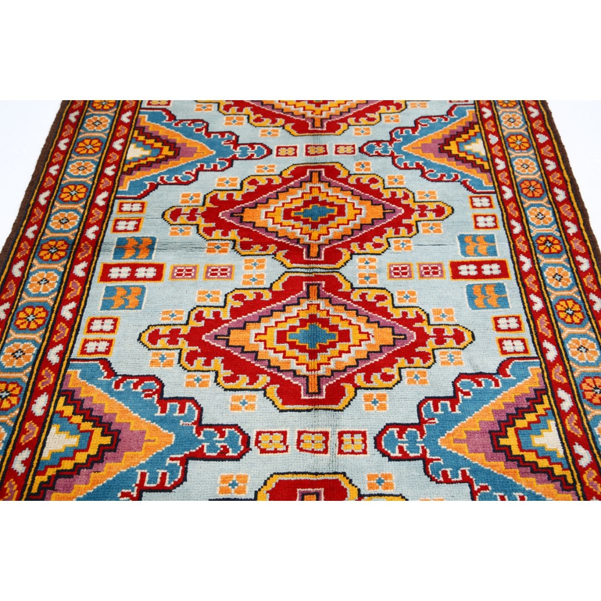 Revival 5x7 Handmade Double Knotted Washable Wool Rug - Colorful