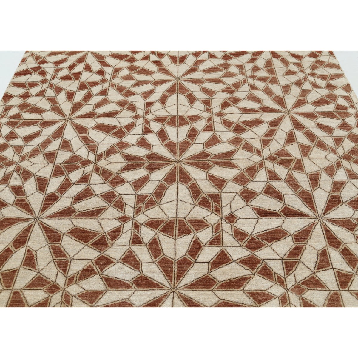 Modcar 7x9 Handmade Double Knotted Washable Wool Rug - Colorful
