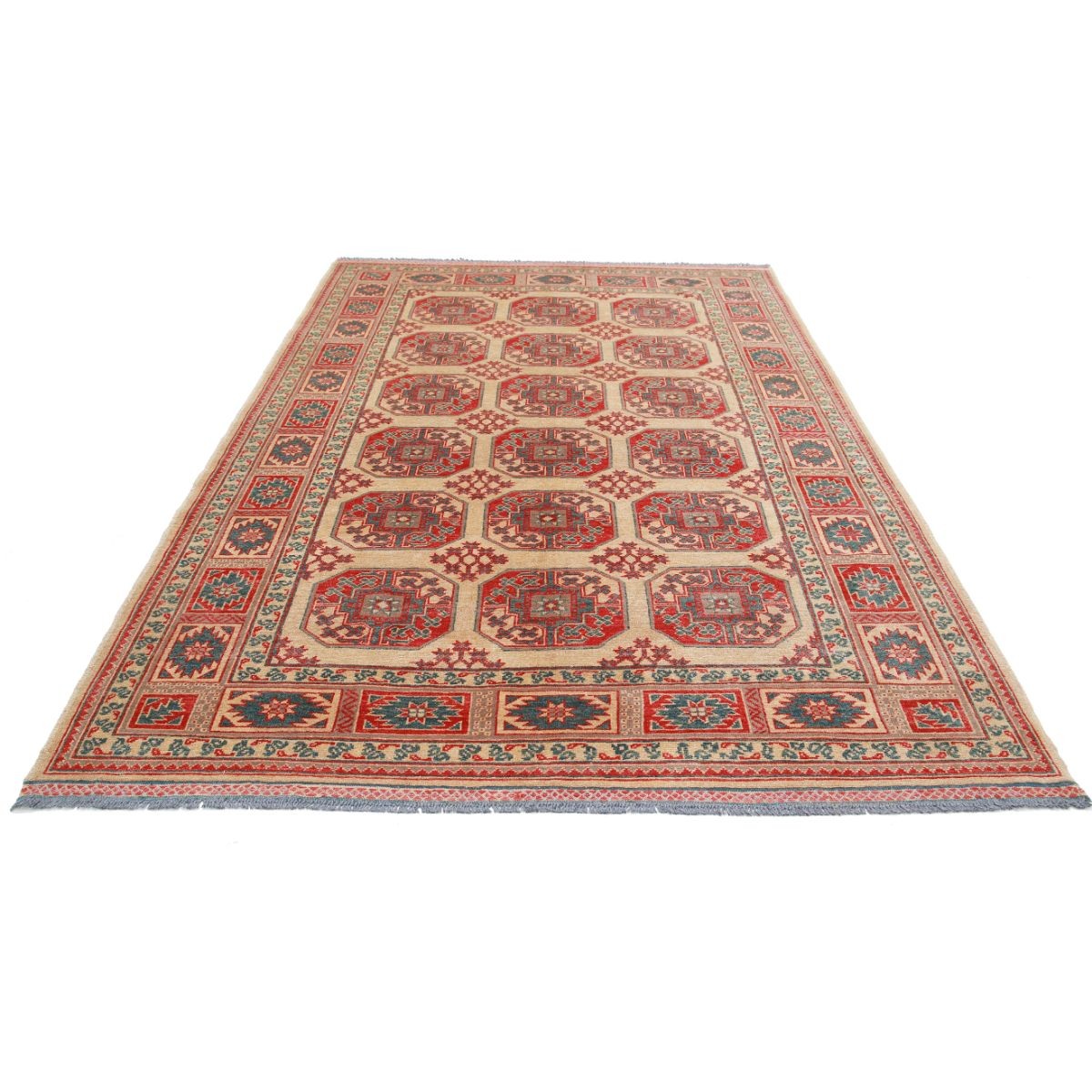 Revival 7x10 Handmade Double Knotted Washable Wool Rug - Colorful