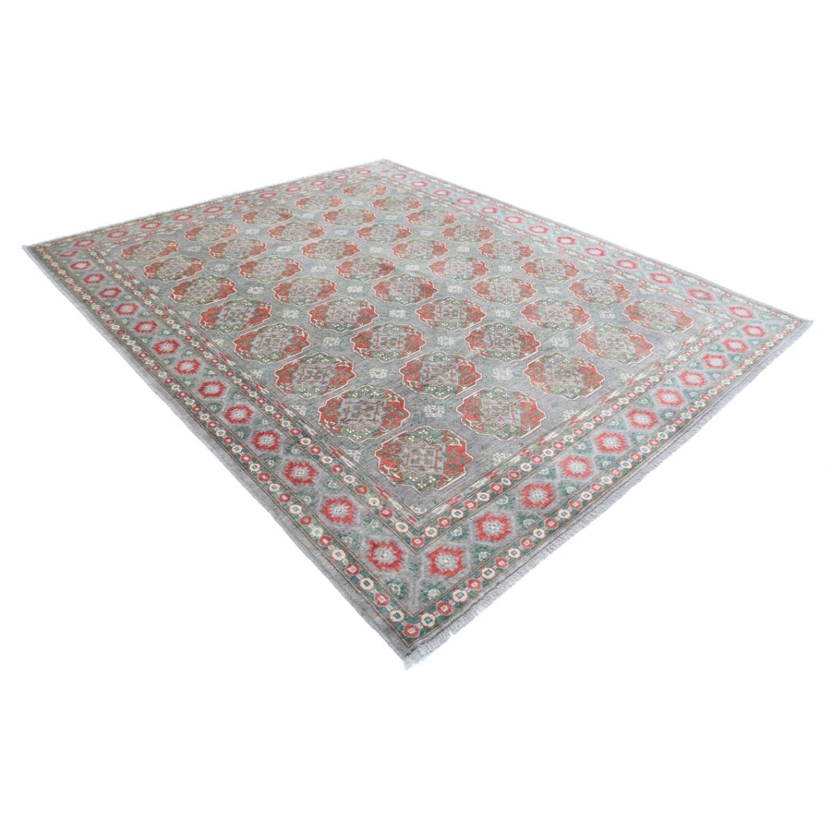 Revival 8x10 Handmade Double Knotted Washable Wool Rug - Colorful