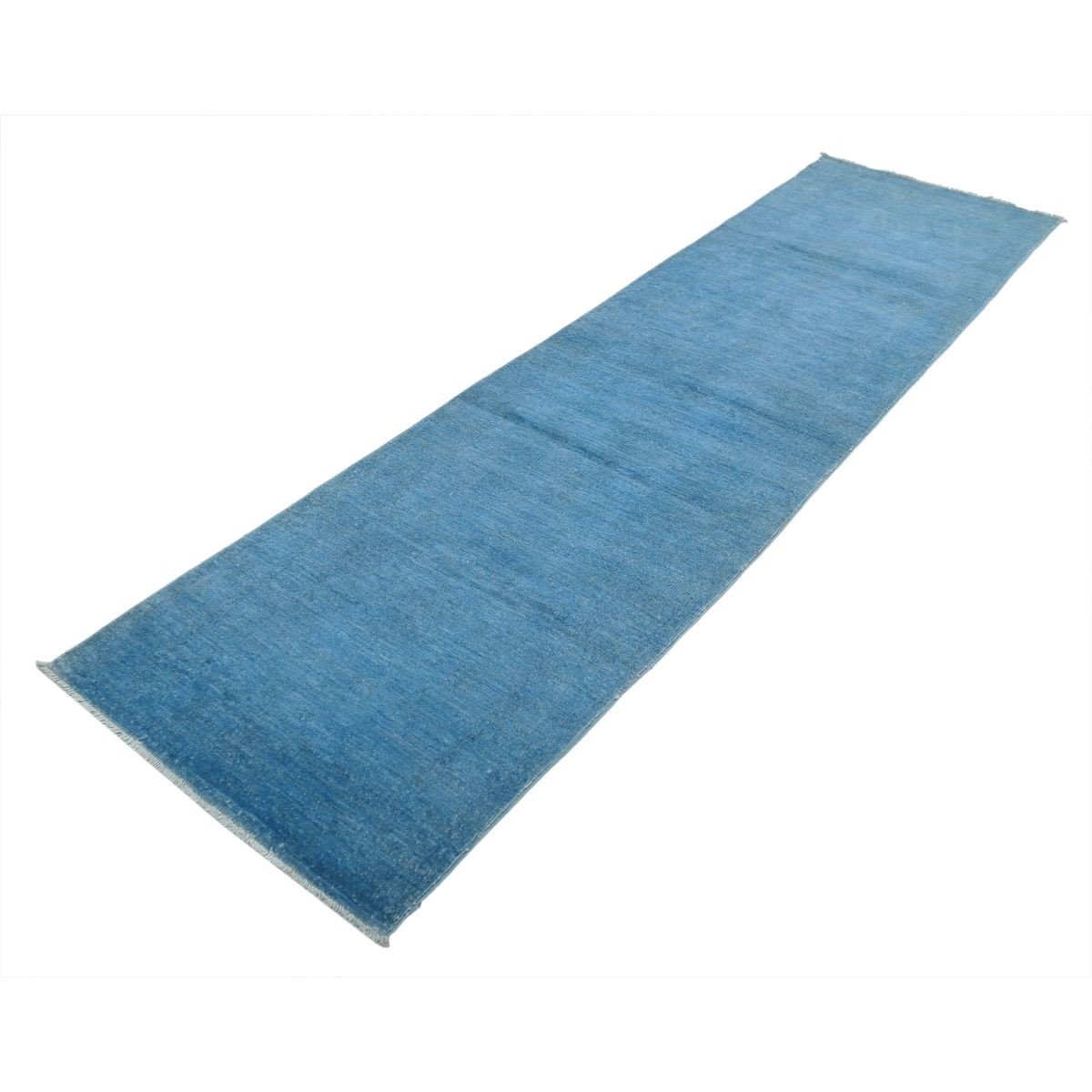 Overdye 3x10 Handmade Double Knotted Washable Wool Runner - Monochormatic