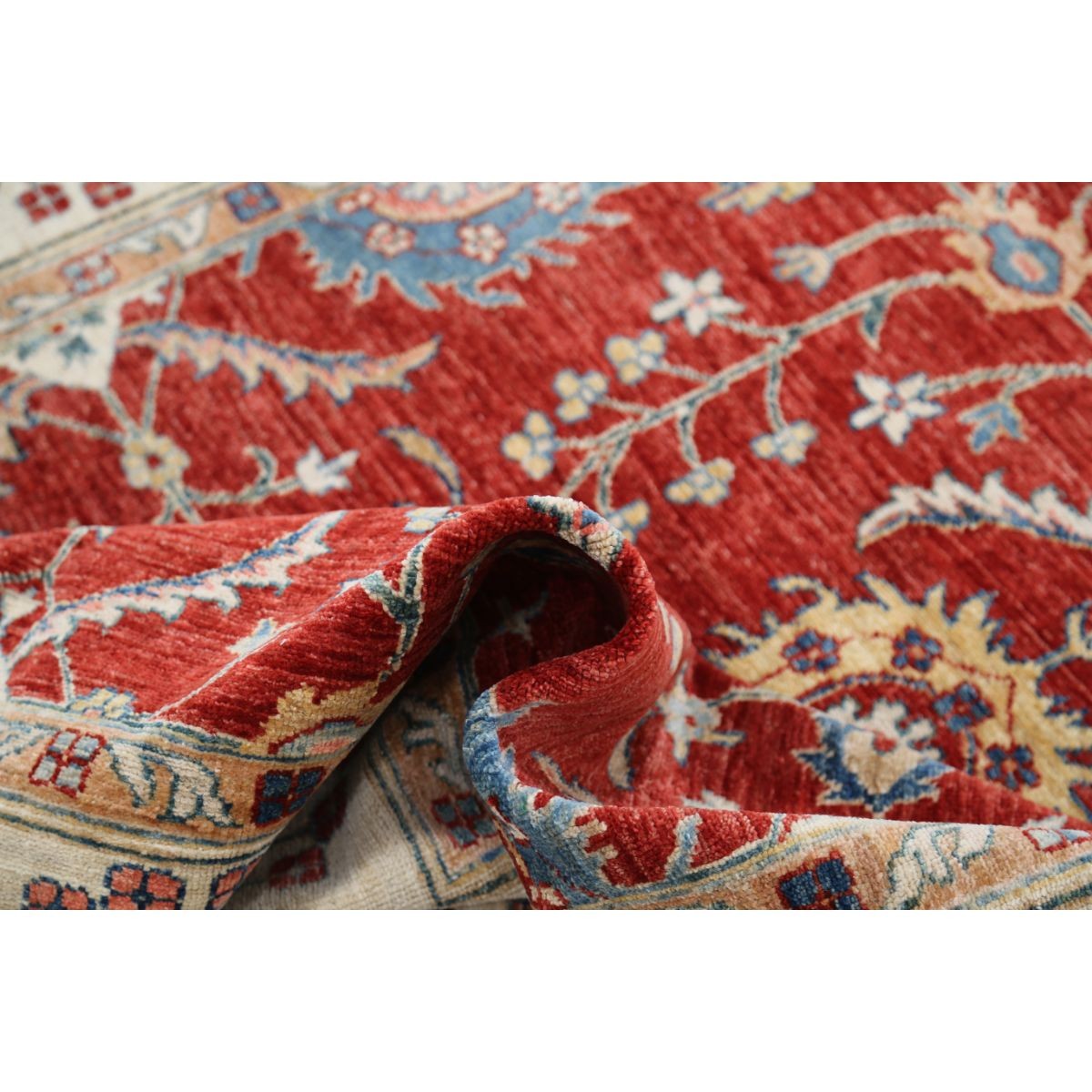 Ziegler 5x8 Handmade Double Knotted Washable Wool Rug - Colorful