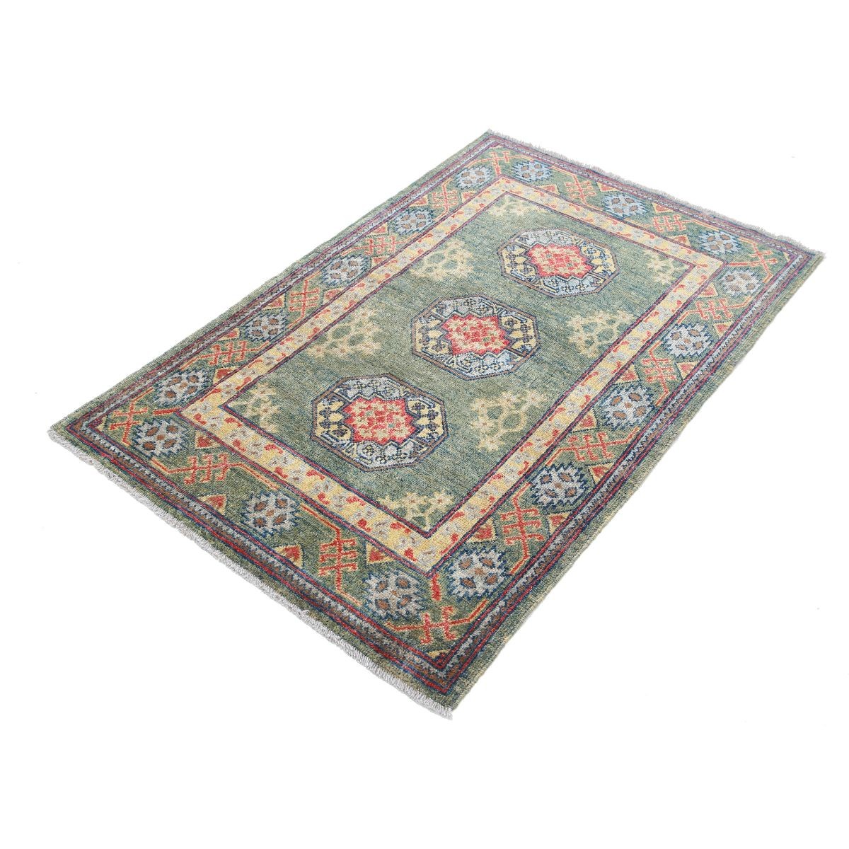 Revival 3x5 Handmade Double Knotted Washable Wool Rug - Colorful