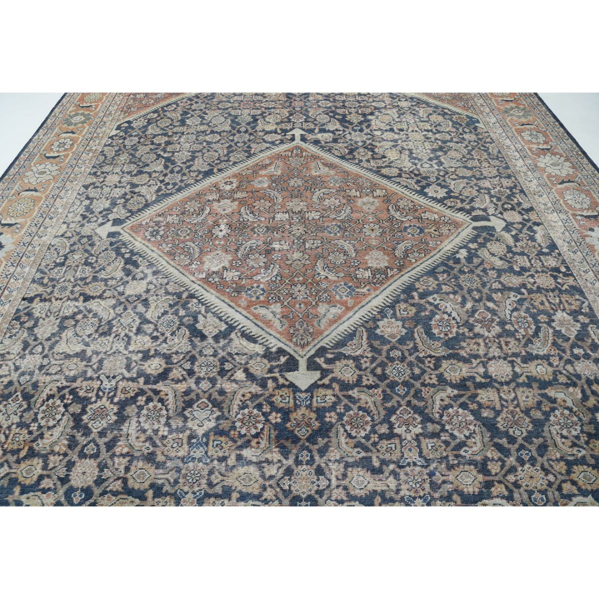 Vintage 11x14 Handmade Double Knotted Washable Wool Rug - Soft Hues