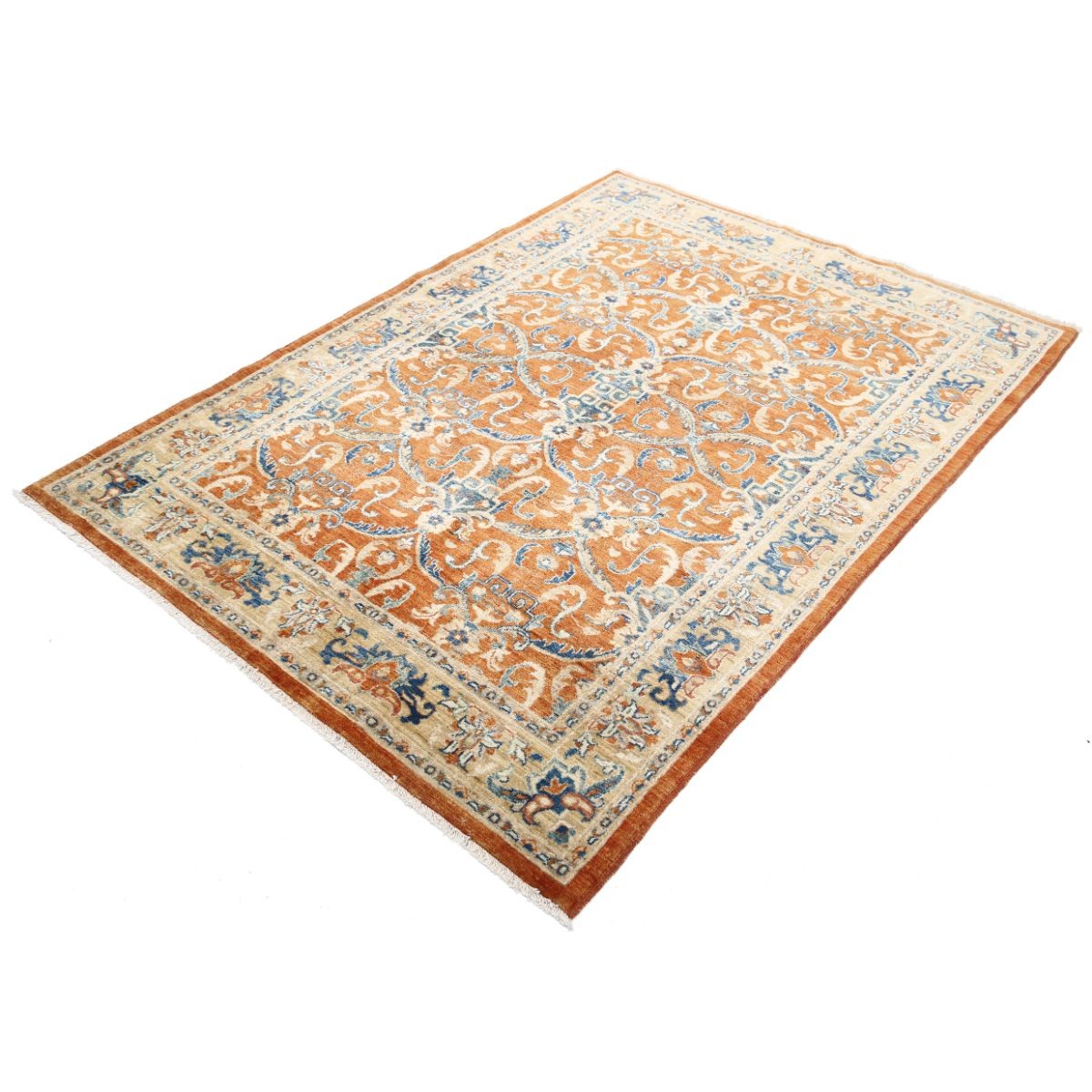 Ziegler 5x6 Handmade Double Knotted Washable Wool Rug - Colorful