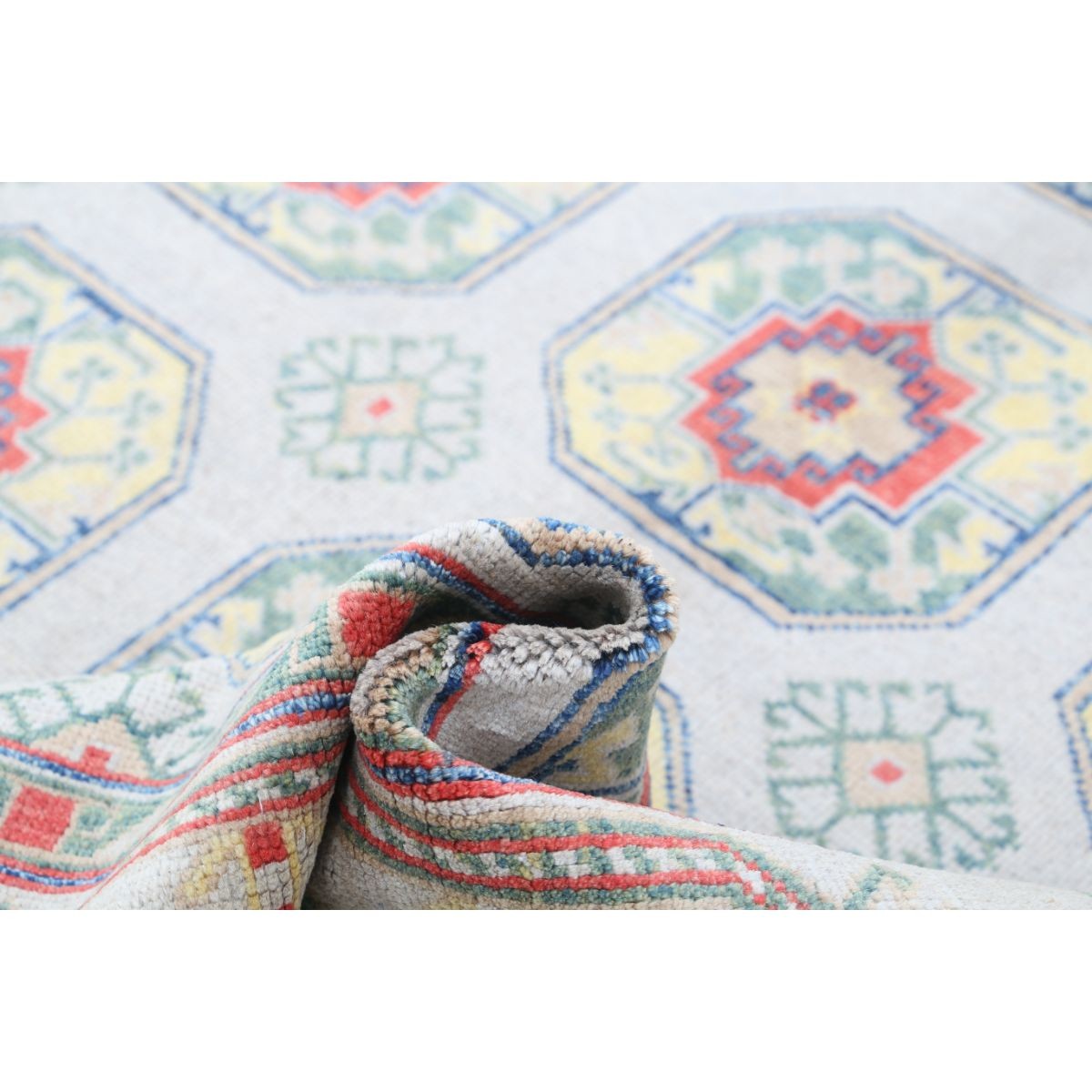 Revival 6x8 Handmade Double Knotted Washable Wool Rug - Colorful