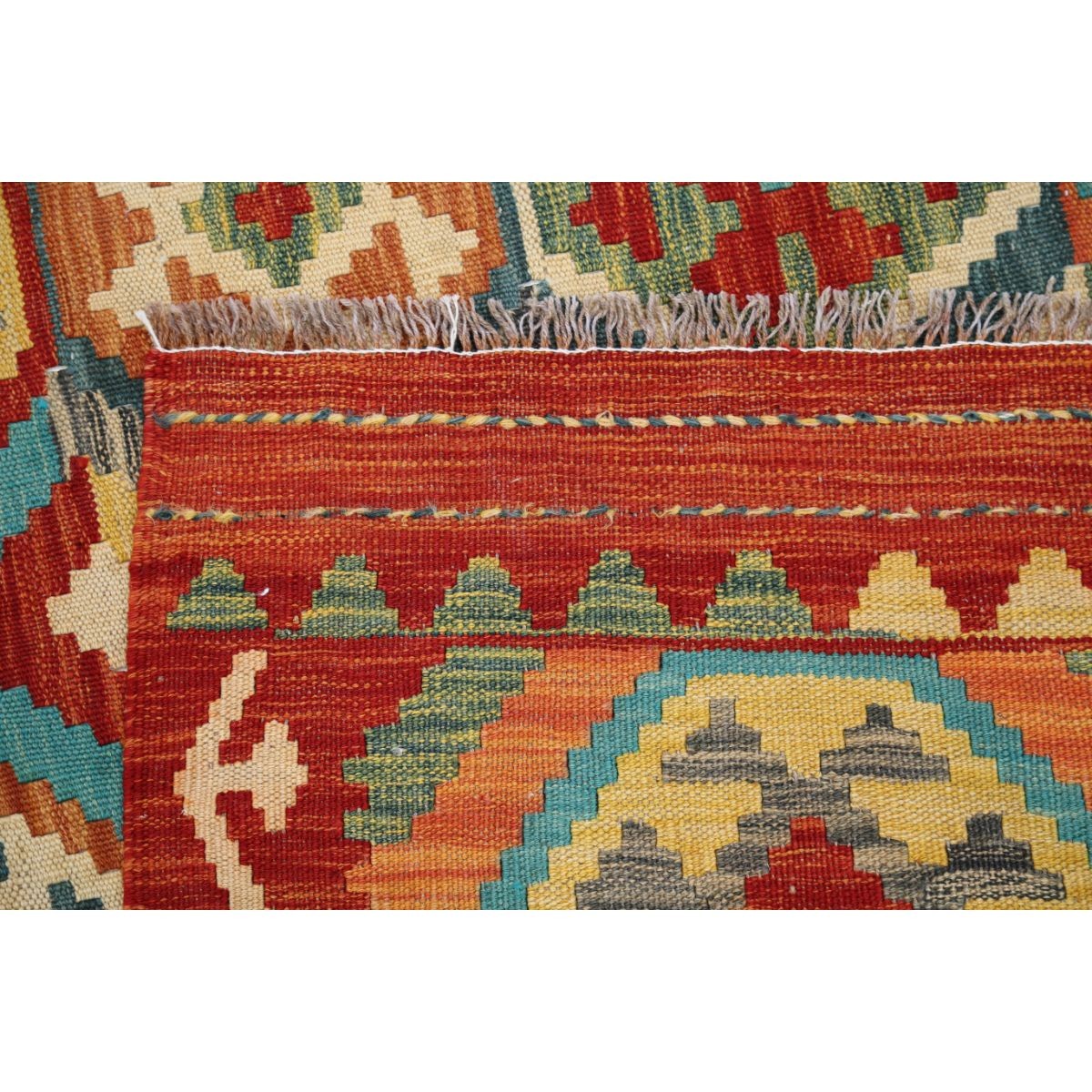 Maimana 7x10 Hand Woven Washable Wool Rug - Colorful