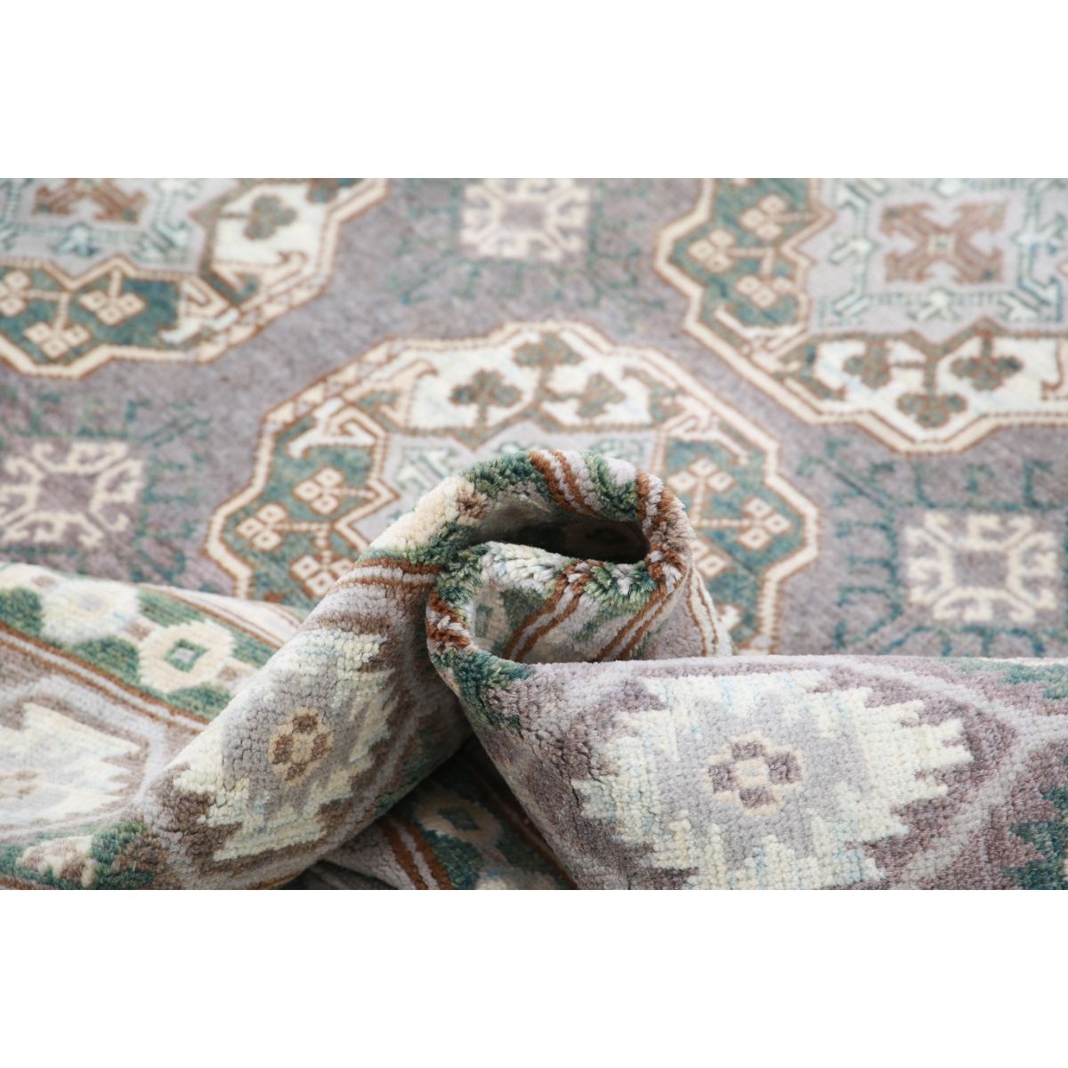 Revival 8x10 Handmade Double Knotted Washable Wool Rug - Colorful
