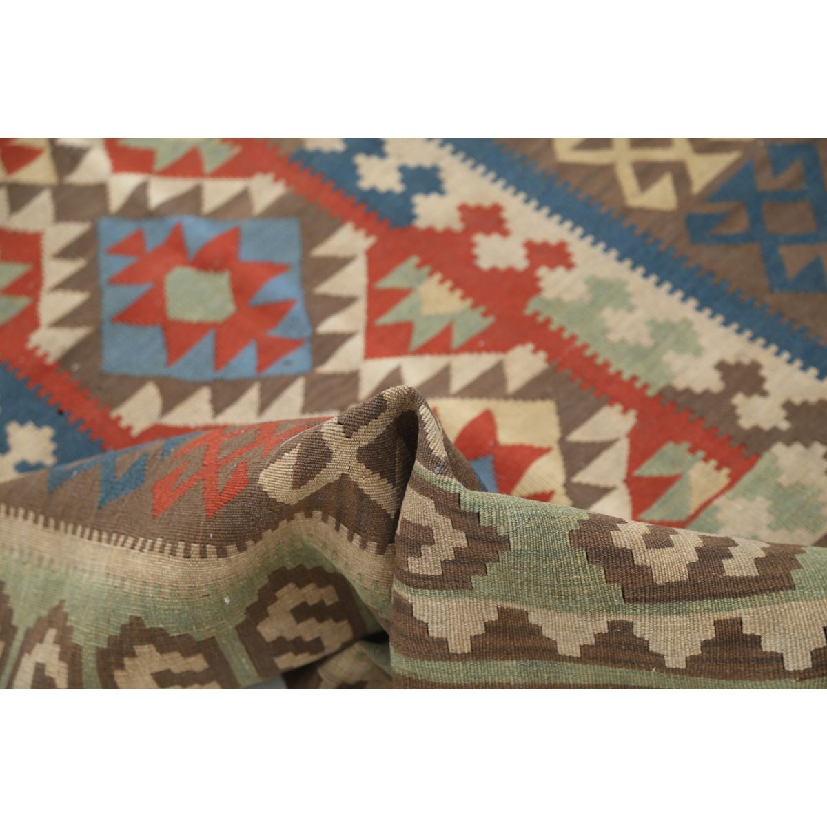 Kafkaas 5x7 Hand Woven Washable Wool Rug - Colorful