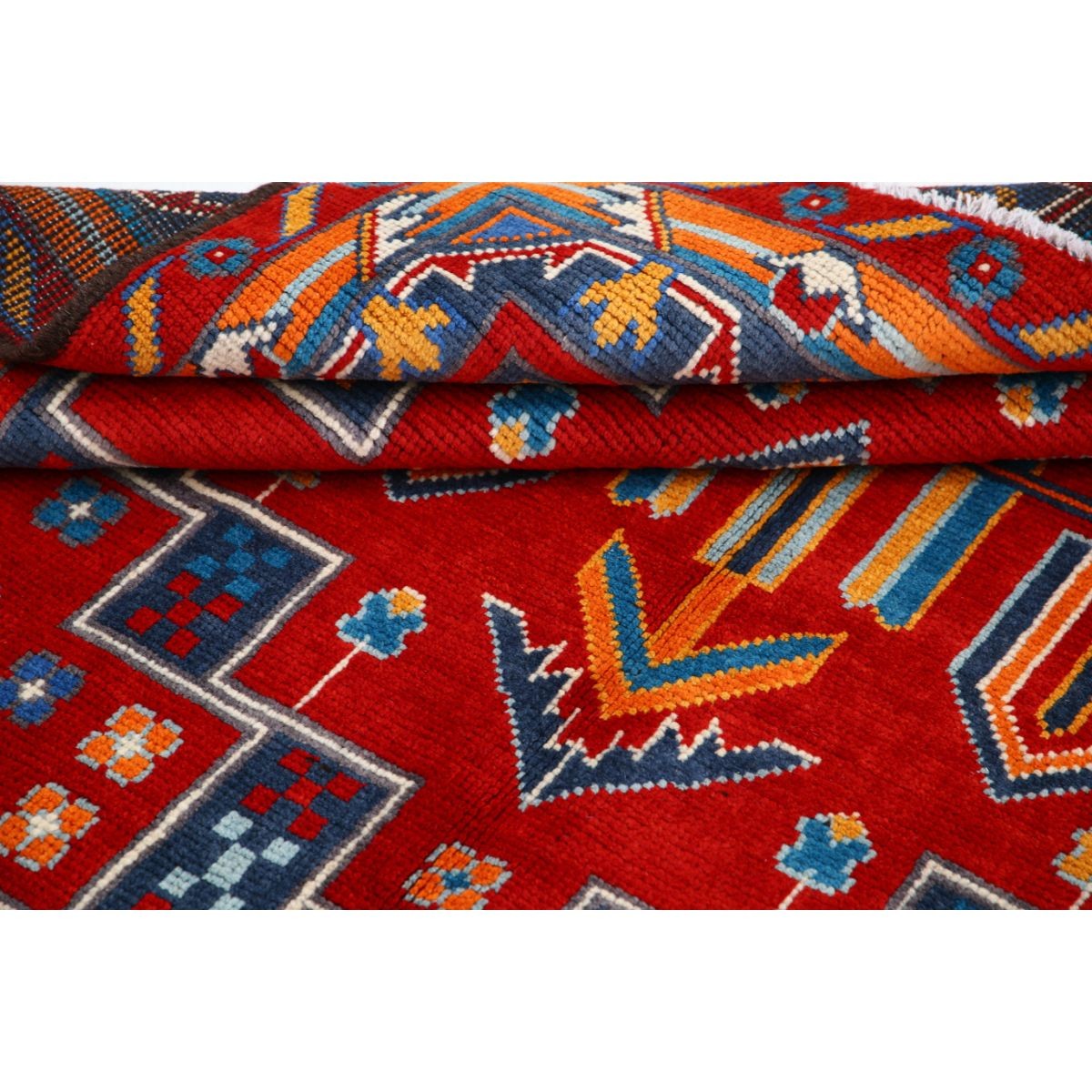 Revival 6x8 Handmade Double Knotted Washable Wool Rug - Colorful