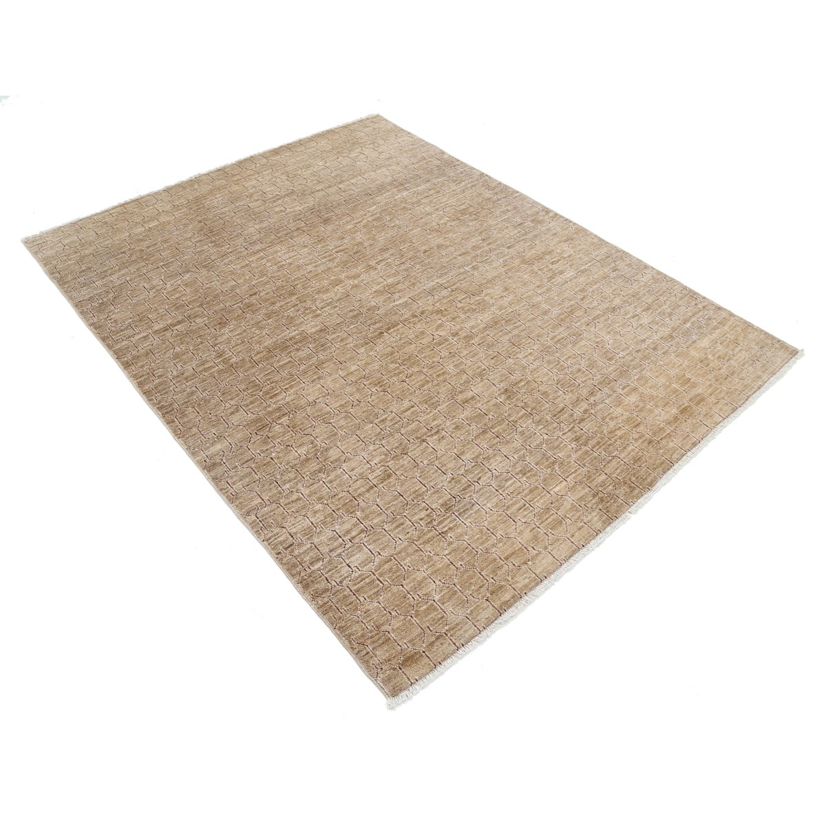 Modcar 5x6 Handmade Double Knotted Washable Wool Rug - Colorful