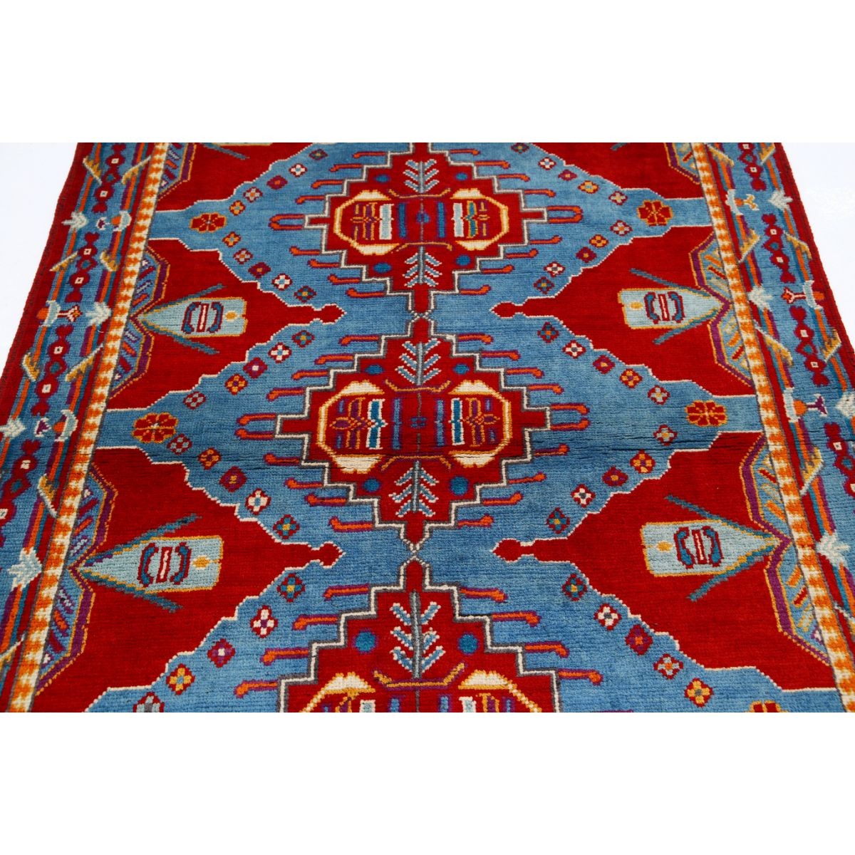 Revival 5x7 Handmade Double Knotted Washable Wool Rug - Colorful