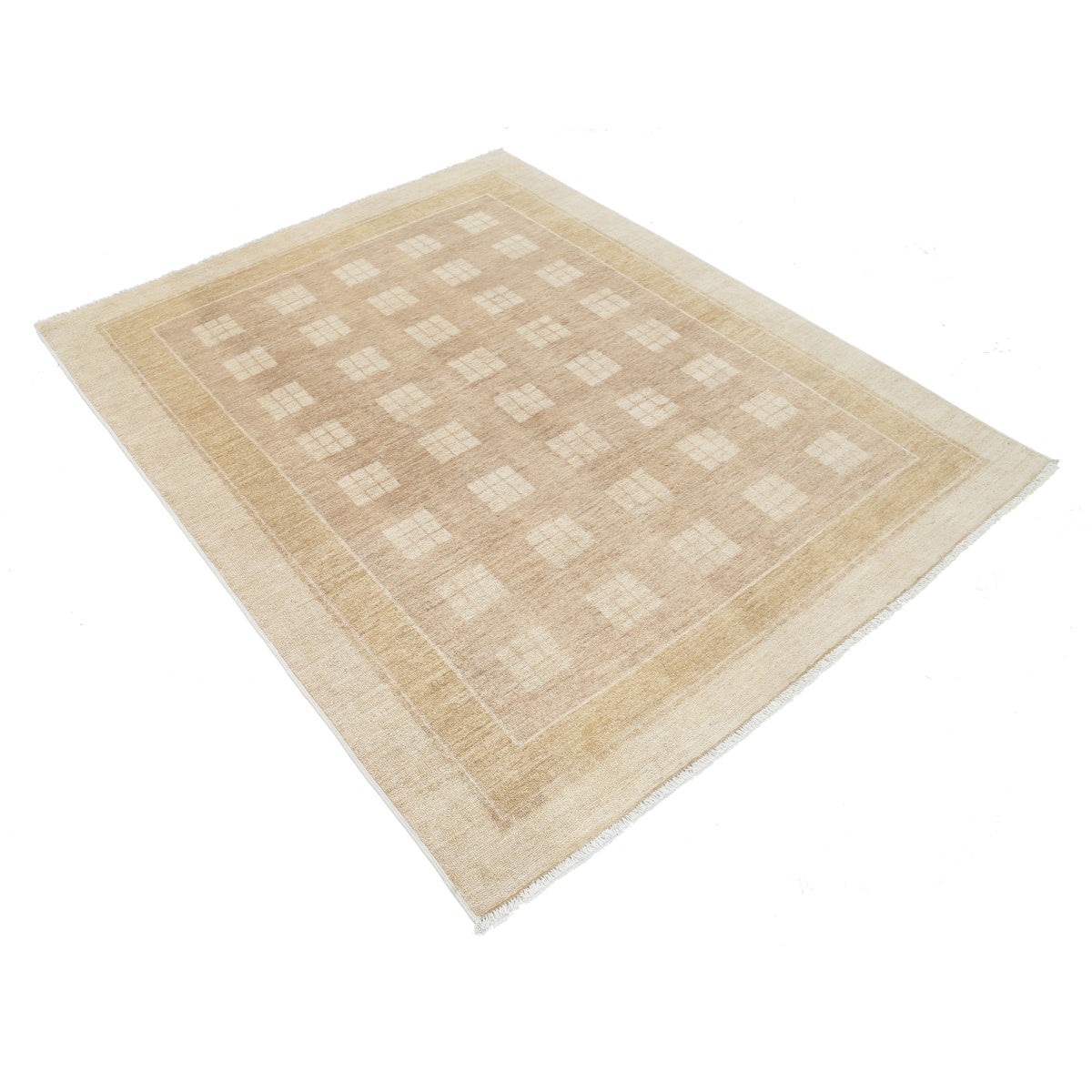 Modcar 5x6 Handmade Double Knotted Washable Wool Rug - Colorful