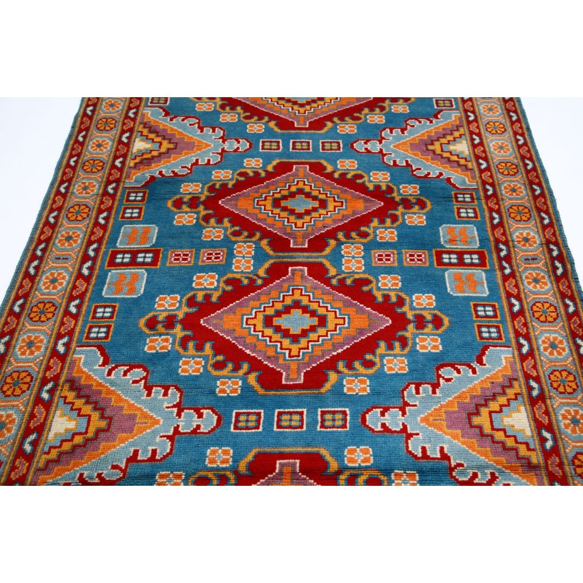 Revival 5x7 Handmade Double Knotted Washable Wool Rug - Colorful