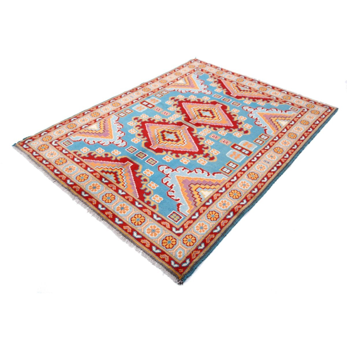 Revival 5x7 Handmade Double Knotted Washable Wool Rug - Colorful