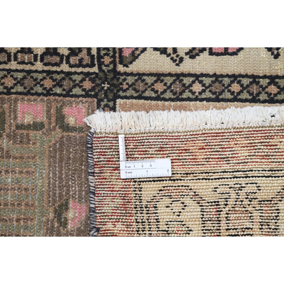 Vintage 8x9 Handmade Double Knotted Washable Wool Rug - Soft Hues