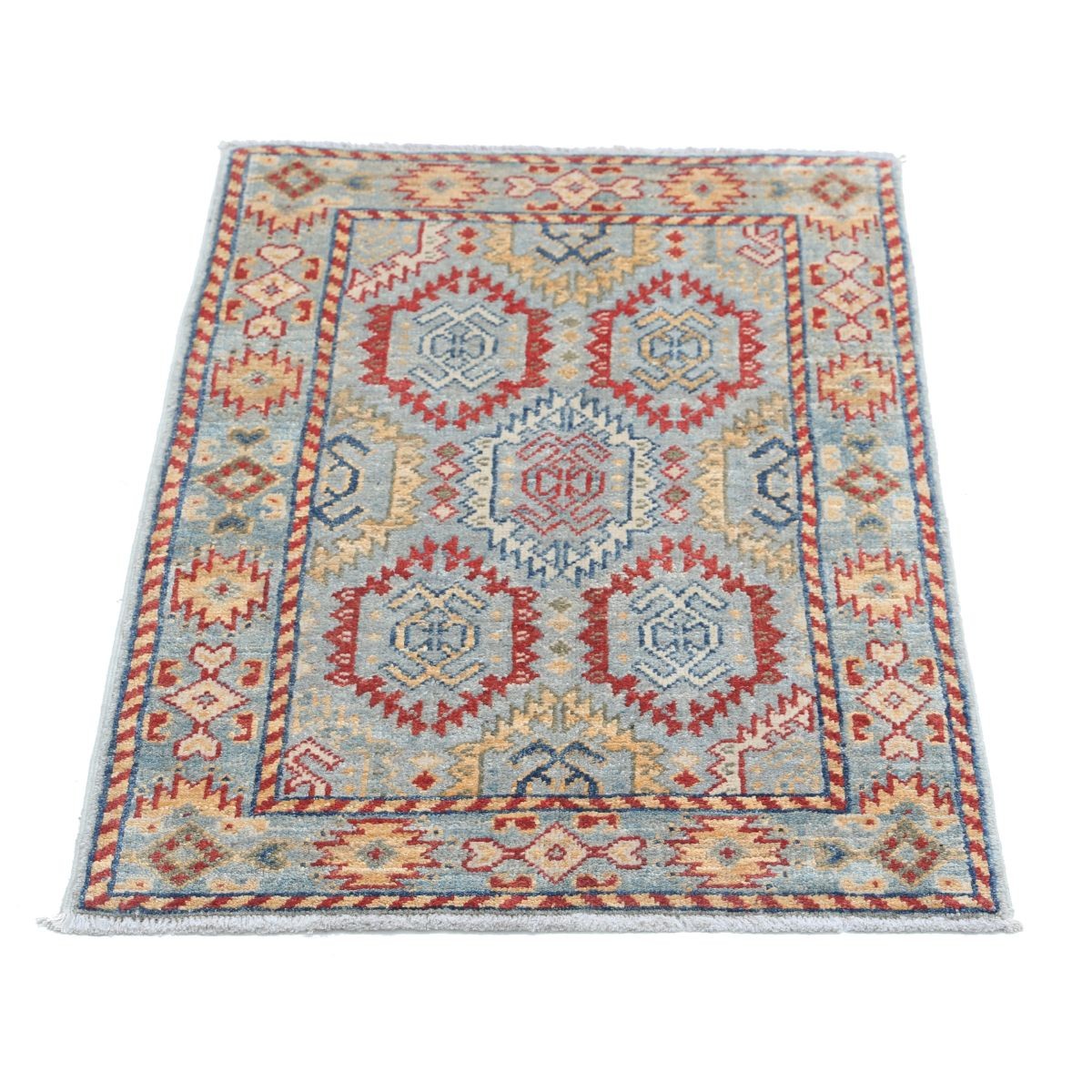 Revival 3x4 Handmade Double Knotted Washable Wool Rug - Colorful