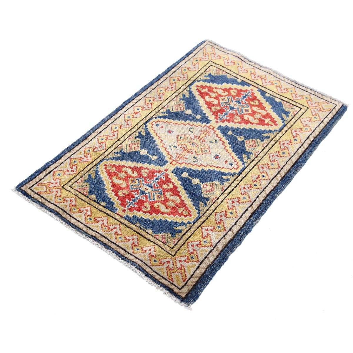 Revival 2x3 Handmade Double Knotted Washable Wool Rug - Colorful
