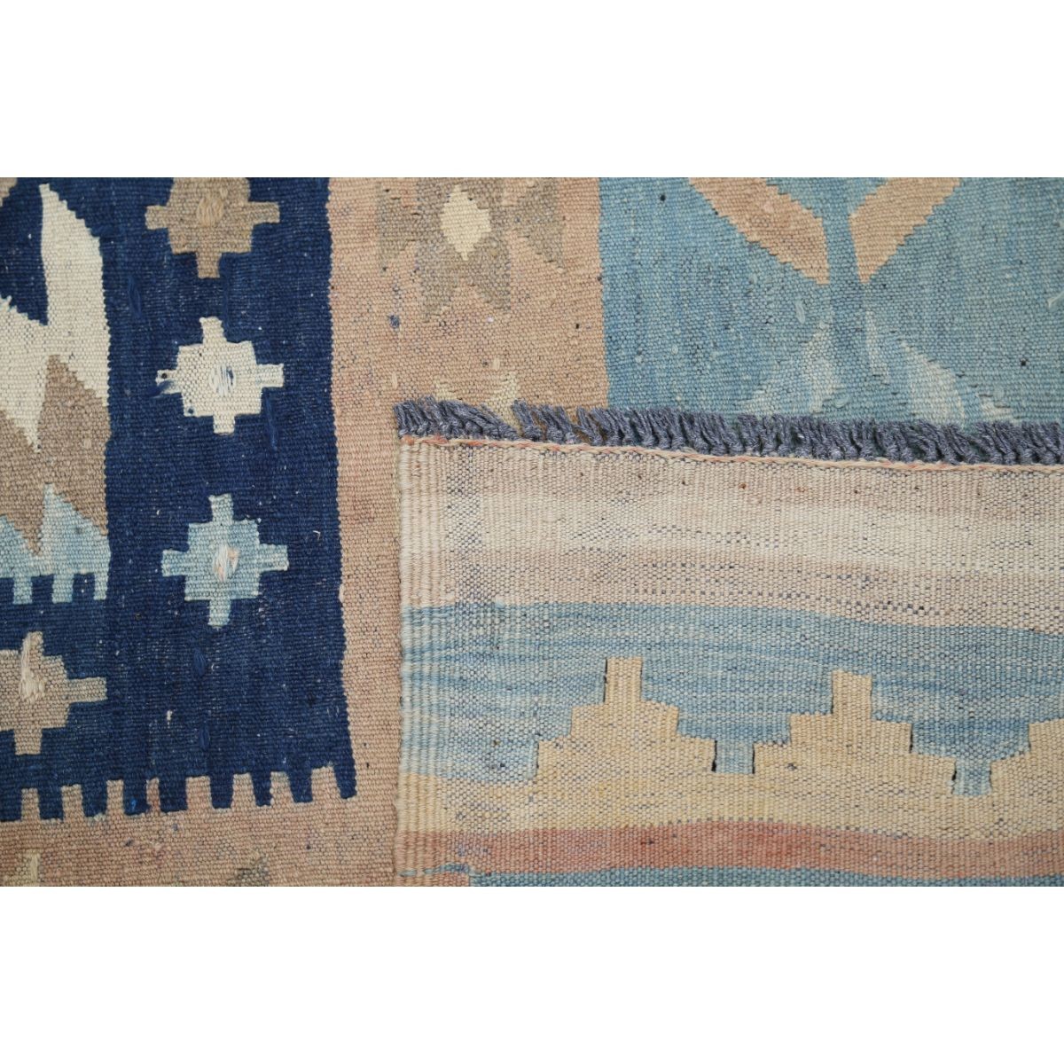 Kafkaas 5x7 Hand Woven Washable Wool Rug - Soft Hues