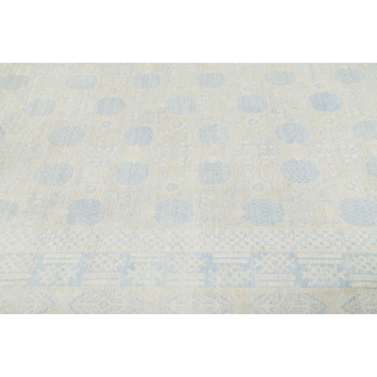 Khotan 16x32 Handmade Double Knotted Washable Wool Rug - Soft Hues