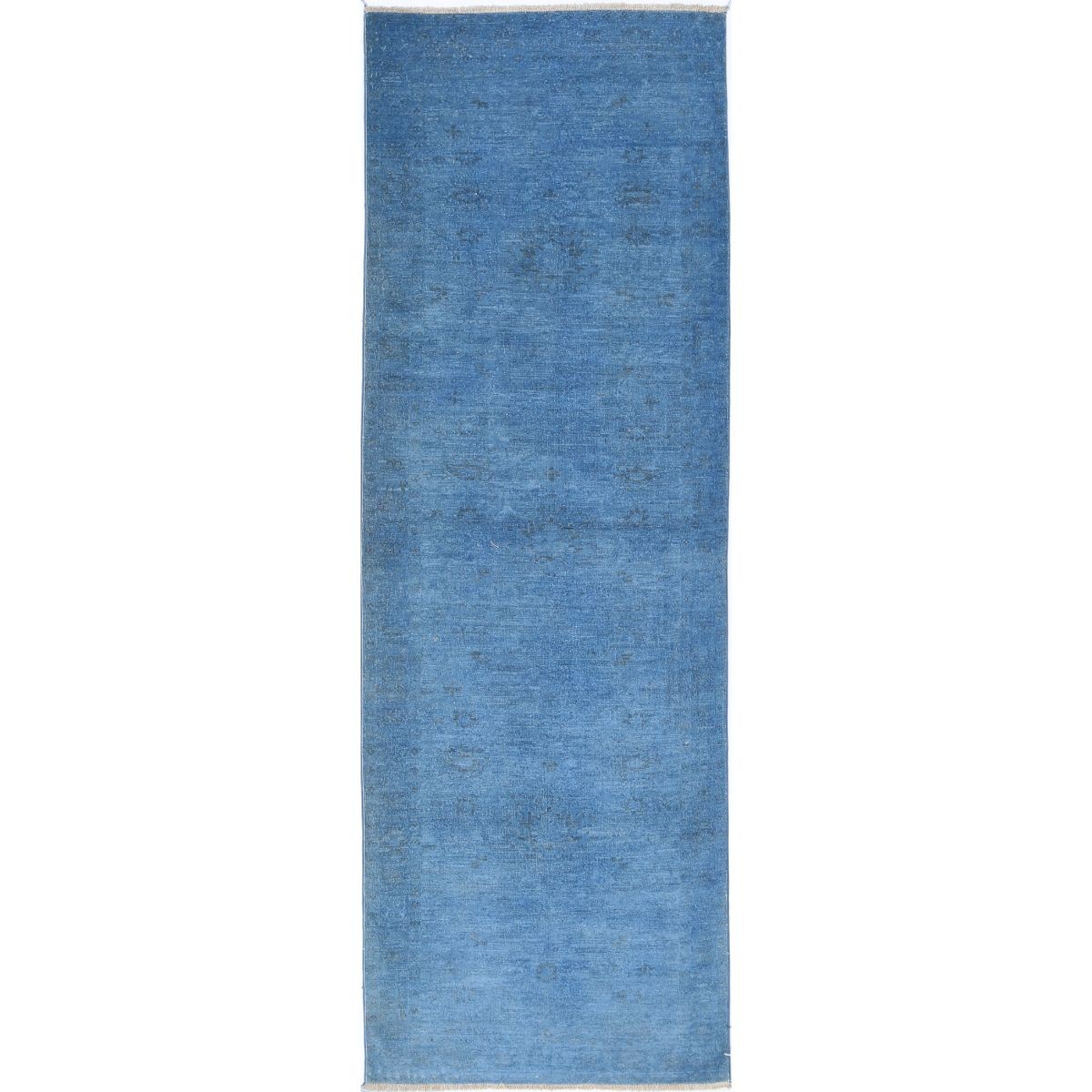 Overdye 3x10 Handmade Double Knotted Washable Wool Runner - Monochormatic