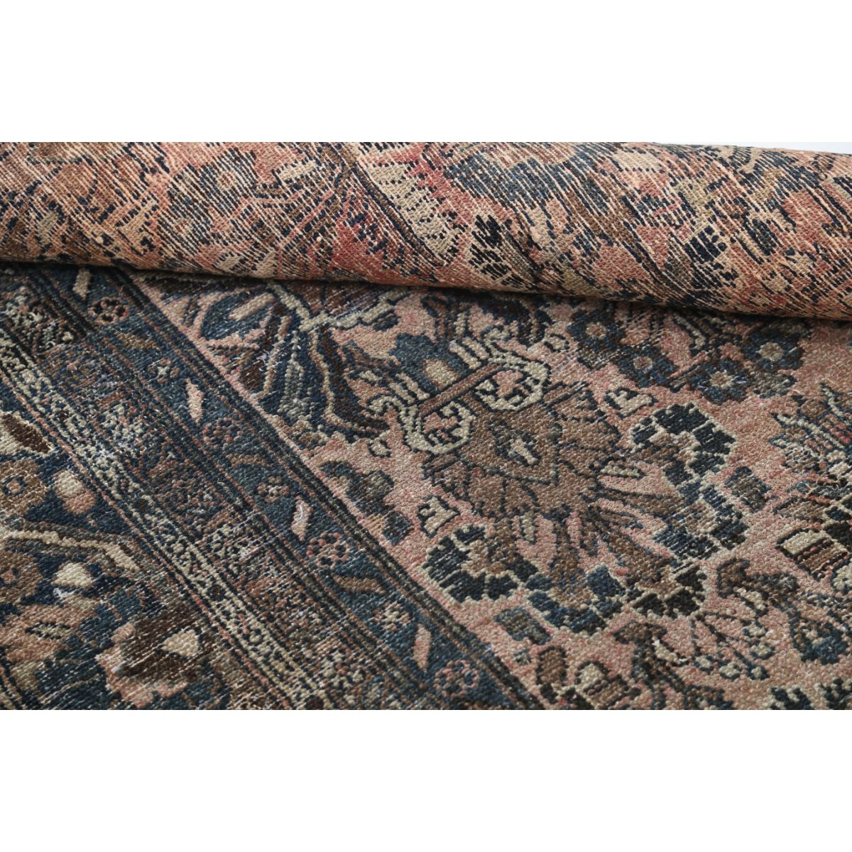 Vintage 8x12 Handmade Double Knotted Washable Wool Rug - Soft Hues
