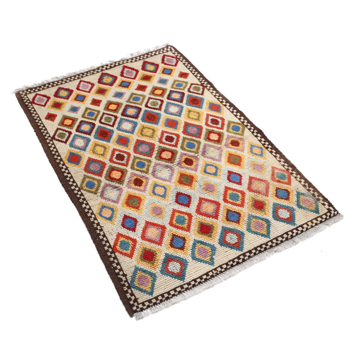 Revival 3x4 Handmade Double Knotted Washable Wool Rug - Colorful