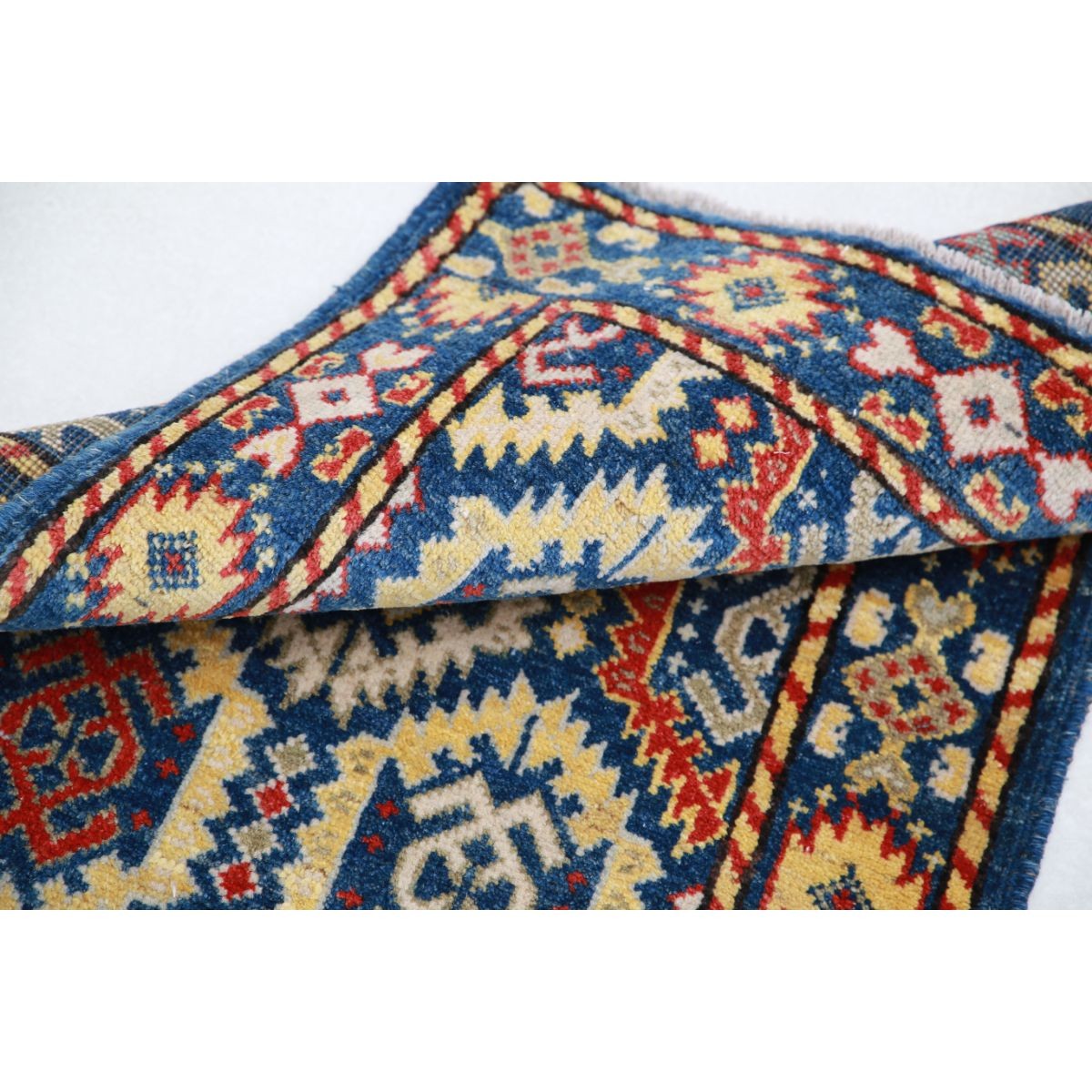 Revival 2x3 Handmade Double Knotted Washable Wool Rug - Colorful