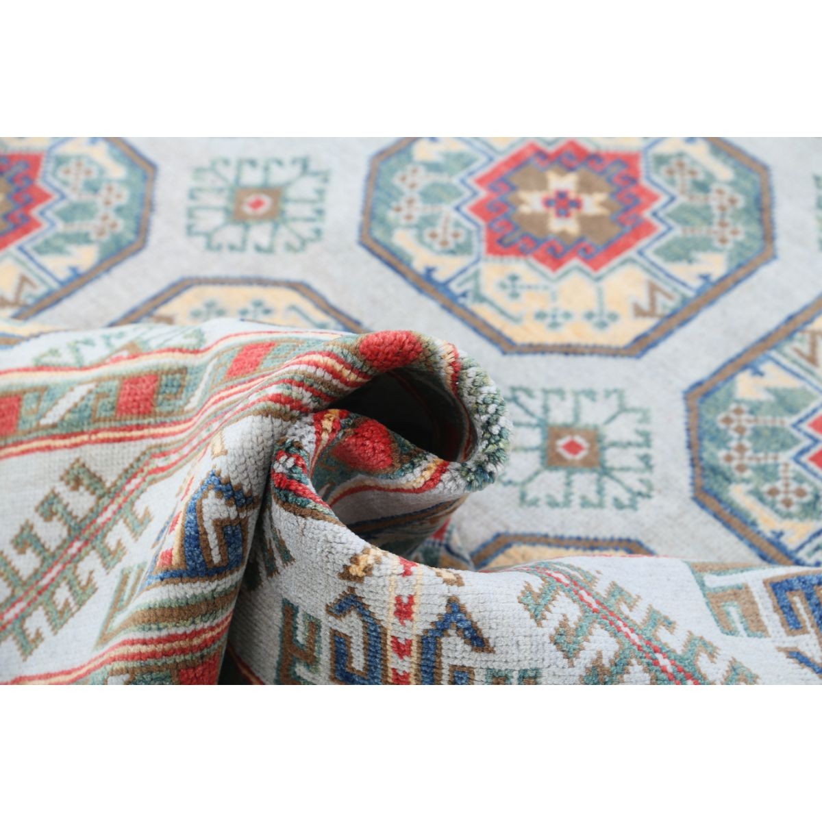 Revival 6x8 Handmade Double Knotted Washable Wool Rug - Colorful