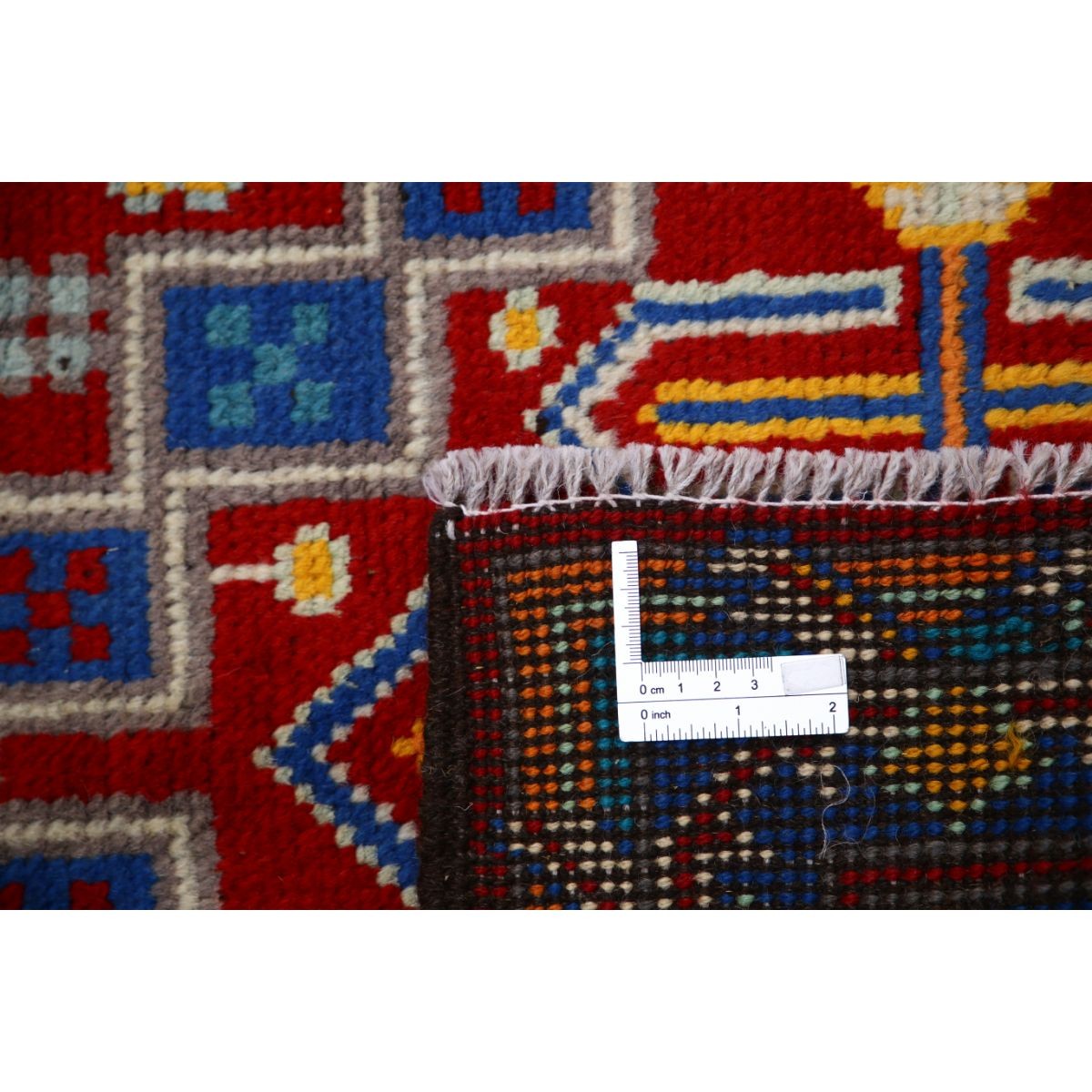Revival 3x4 Handmade Double Knotted Washable Wool Rug - Colorful