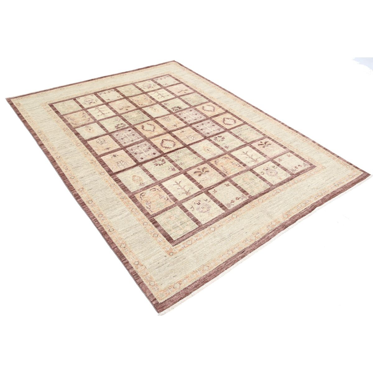 Bakhtiari 6x7 Handmade Double Knotted Washable Wool Rug - Soft Hues