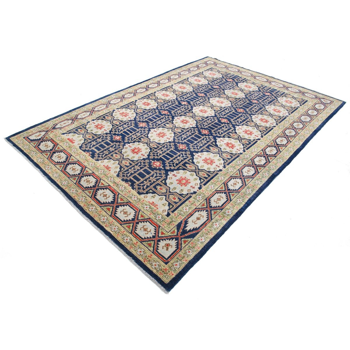 Revival 7x10 Handmade Double Knotted Washable Wool Rug - Colorful