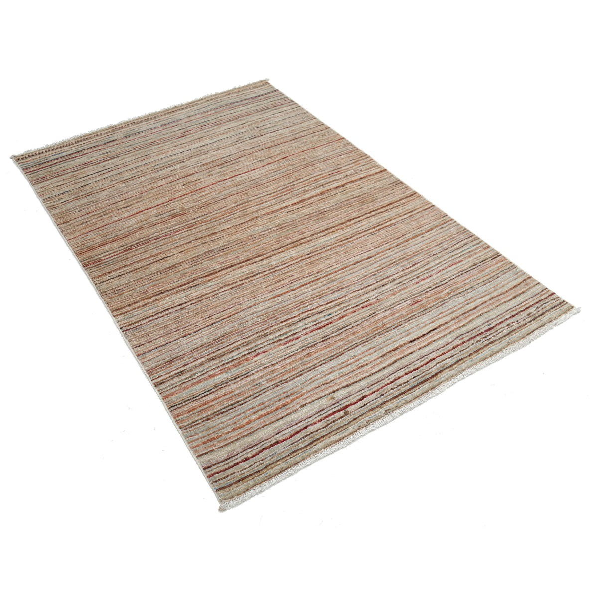 Modcar 4x6 Handmade Double Knotted Washable Wool Rug - Colorful