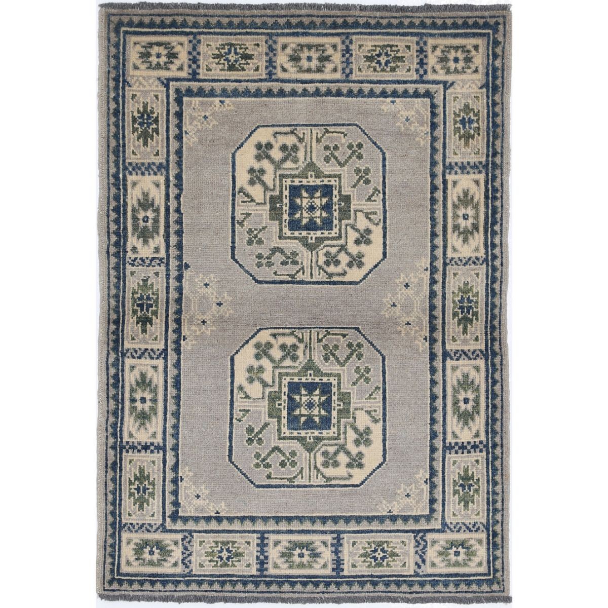 Revival 3x4 Handmade Double Knotted Washable Wool Rug - Colorful