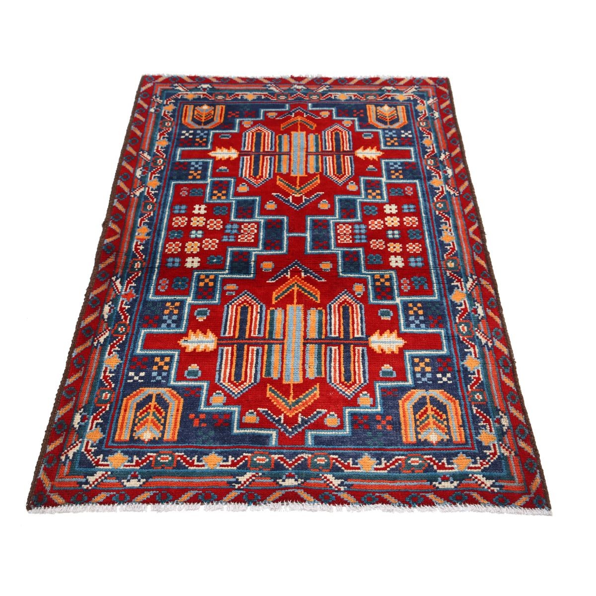 Revival 3x5 Handmade Double Knotted Washable Wool Rug - Colorful
