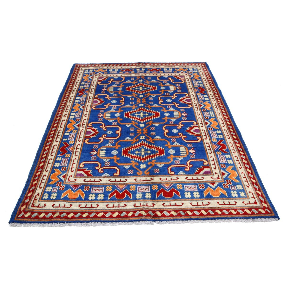Revival 5x7 Handmade Double Knotted Washable Wool Rug - Colorful
